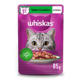 Ração Úmida Whiskas Sachê Cordeiro ao Molho para Gatos Adultos 85 g