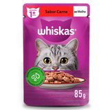 Ração Úmida Whiskas Sachê Carne ao Molho para Gatos Adultos 85 g