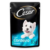 Ração Úmida Cesar Sachê Cortes Selecionados Sabor Cordeiro Assado ao Molho para Cães Adultos 85 g