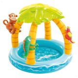 Piscina Inflavel Ilha Tropical Infantil Com Cobertura 45 Litros Intex