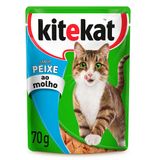 Ração Úmida Kitekat Sachê Peixe ao Molho para Gatos Adultos 70 g