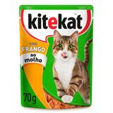 Ração Úmida Kitekat Sachê Frango ao Molho para Gatos Adultos 70 g