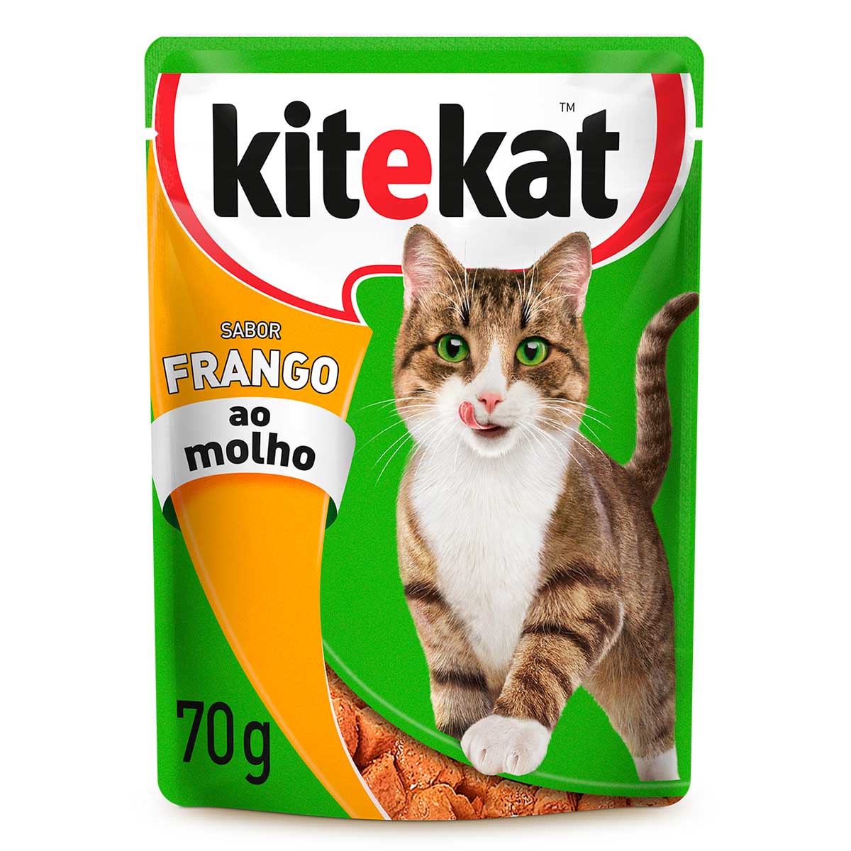 Ração Úmida Kitekat Sachê Frango ao Molho para Gatos Adultos 70 g