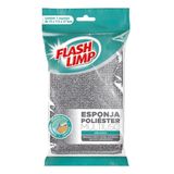 Esponja Poliéster Multiuso - Flash Limp - Prata