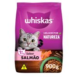 Ração para Gato Adulto + 1 ano Whiskas Melhor Por Natureza Salmão 900 g
