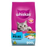 Ração Whiskas Sabor Peixe para Gatos Adultos Castrados com 900 g