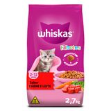 Ração Whiskas Sabor Carne e Leite para Gatos Filhotes com 2,7 kg