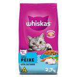 Ração Whiskas Sabor Peixe para Gatos Castrados com 2,7 kg