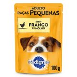 Ração Úmida Pedigree Sachê Frango ao Molho para Cães Adultos de Raças Pequenas 100 g