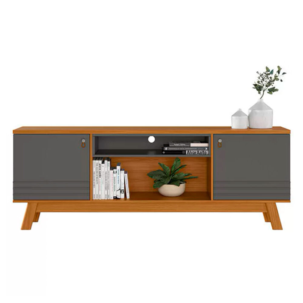 Rack Bancada Linea Colorado 2 Portas Mdf E Mdp