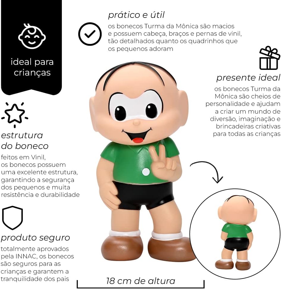 Boneco Cebolinha Macio De Vinil 18cm Turma Da Monica Classicos Zippy Toys Infantil Carrefour 3070