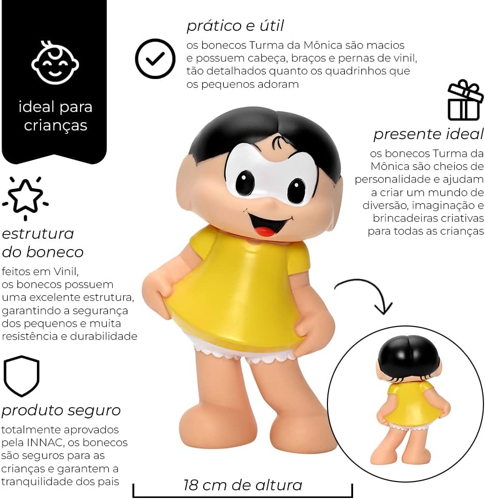 Boneca Magali Macio De Vinil 18cm Turma Da Monica Classicos Zippy Toys Infantil Carrefour 2556