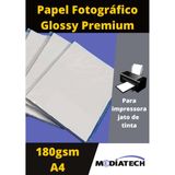 Papel Foto Glossy A4 180g 20fls Papel Fotográfico