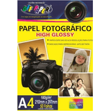 Papel Fotográfico A4 180g Glossy C/50 Folhas Alta Qualidade