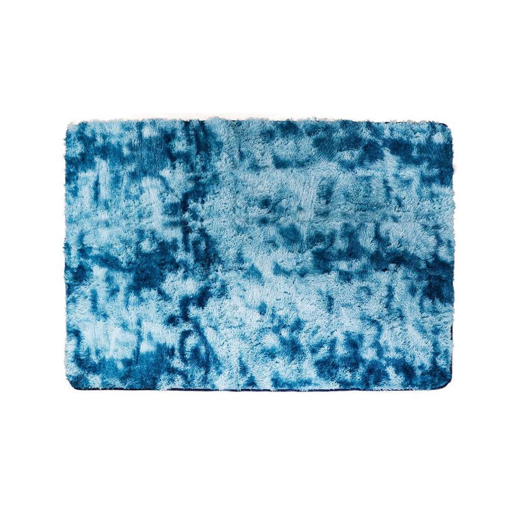 Tapete para Sala Prizi Felpudo Tie Dyed - Azul - 150x200 cm