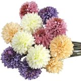 Pacote De 12 Flores Hortênsias Artificiais 4 Cores Hortênsia Flor De Seda Com Corda De Juta &amp; Cartão De Saudação Hortênsia De Flores Arti