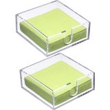2 Peças Porta Guardanapo De Coquetel Acrílico Porta-guardanapos Claros Porta-guardanapo Quadrado Guardanapo Para Almoço Convidado Cozinha