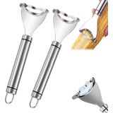 2 Pcs Magic Corn Peeler Descascador De Espiga De Milho De Aço Inoxidável Ferramenta Conveniente De Descascador De Espiga De Milho Para Ute