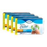 Kit 4 Roupas Íntimas Tena Pants Confort P/M 24un cada