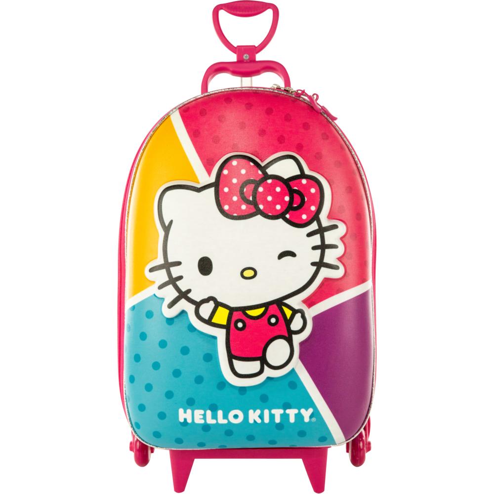 Mochila De Rodinhas 3d Maxtoy Hello Kitty Rosa