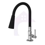 Torneira Cozinha Gourmet Bancada Colorflex Silicone Preto