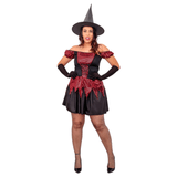 Fantasia Halloween Adulto Bruxinha Com Chapeu Vestido De Bruxa Malvada Feiticeira Brilho Carnaval