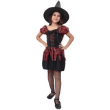 Fantasia Halloween Infantil Bruxinha Com Chapeu Vestido De Bruxa Malvada Feiticeira Brilho Carnaval