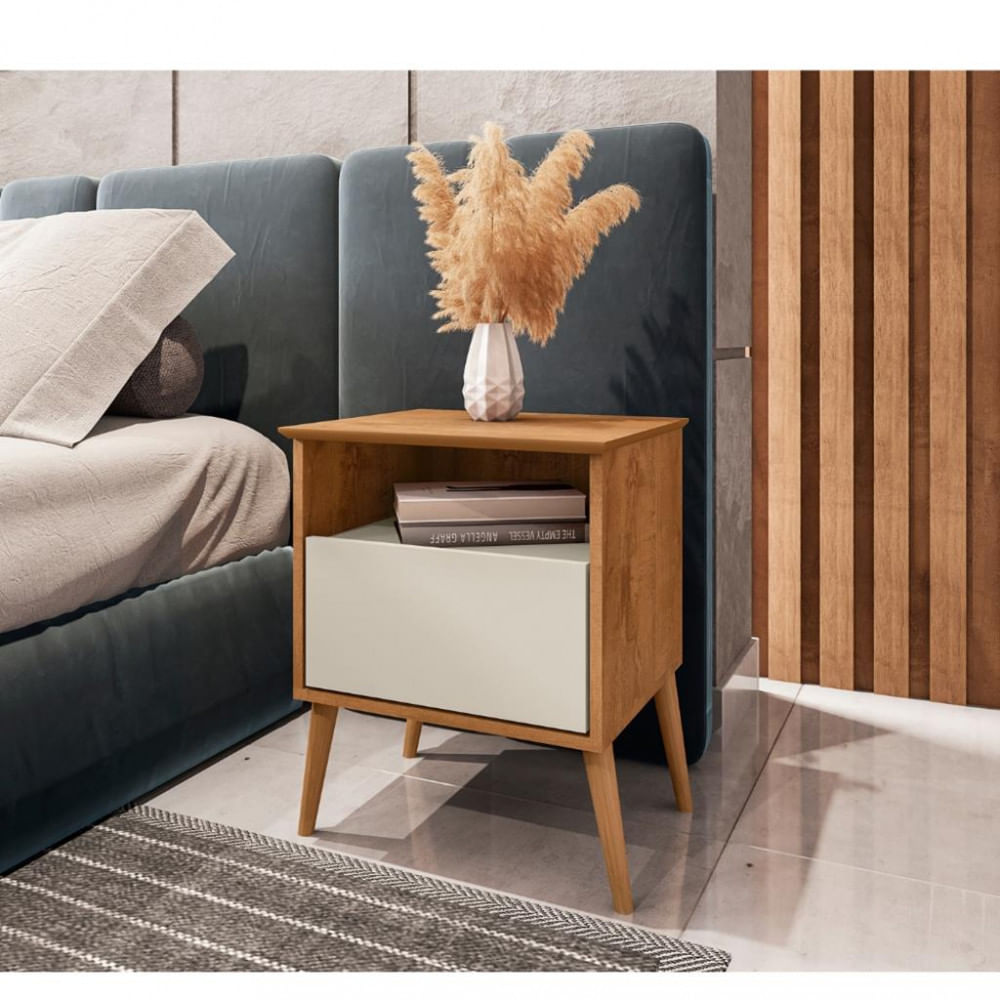 Mesa De Cabeceira 1 Gaveta Cancun Bechara