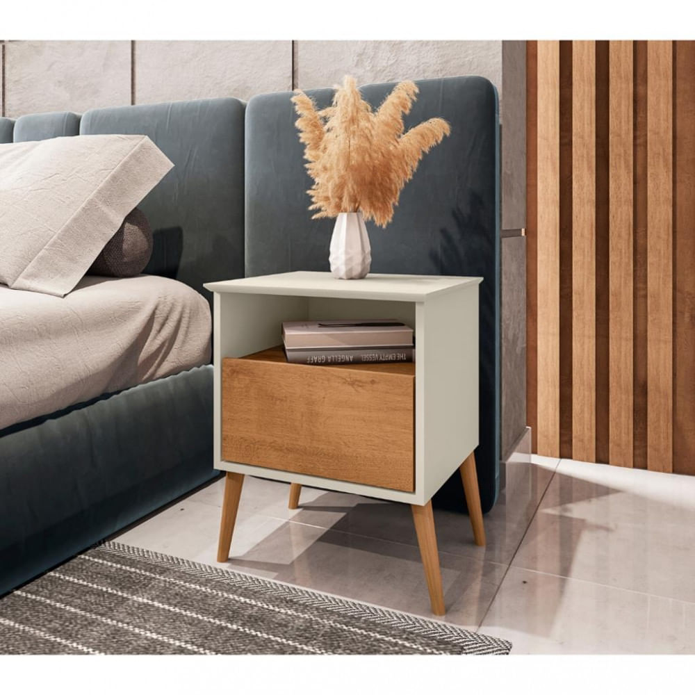 Mesa De Cabeceira 1 Gaveta Cancun Bechara