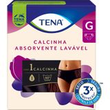 Calcinha Absorvente para Incontinência Urinária Tena Preta Tamanho G