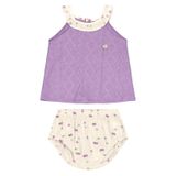 Conjunto Infantil Bata Com Calcinha Trick Nick Roxo M