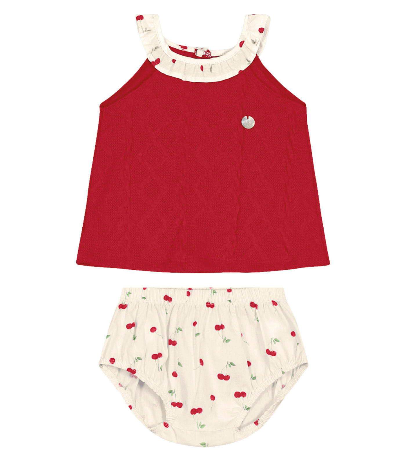 Conjunto Infantil Bata Com Calcinha Trick Nick Vermelho G