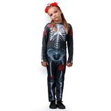 Fantasia Caveira Mexicana Estampado Infantil Halloween 
 P