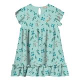 Vestido Curto Infantil Com Babados Trick Nick Azul 3