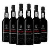 Kit 6 Garrafas Vinho Do Porto Fine Ruby