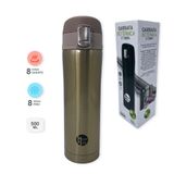 Garrafa Térmica Aço Inox 500ml Resistente E Durável