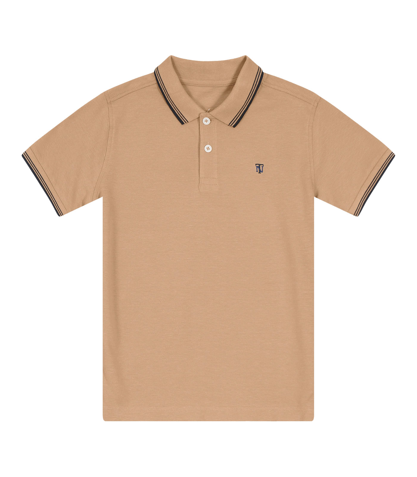 Camisa Polo Infantil Em Piquet Trick Nick Marrom 12
