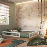 Cama Montessoriana De Casal Affetto Aveiro Oak/branco