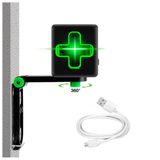 Nível A Laser Verde 20m 2 Linhas + Suporte Magnético + Usb