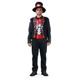 Fantasia Caveira Mexicana Masculino Adulto Para Halloween 
 P