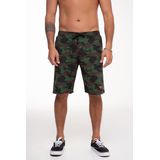 Bermuda Masculina Moletom Camuflado Verde