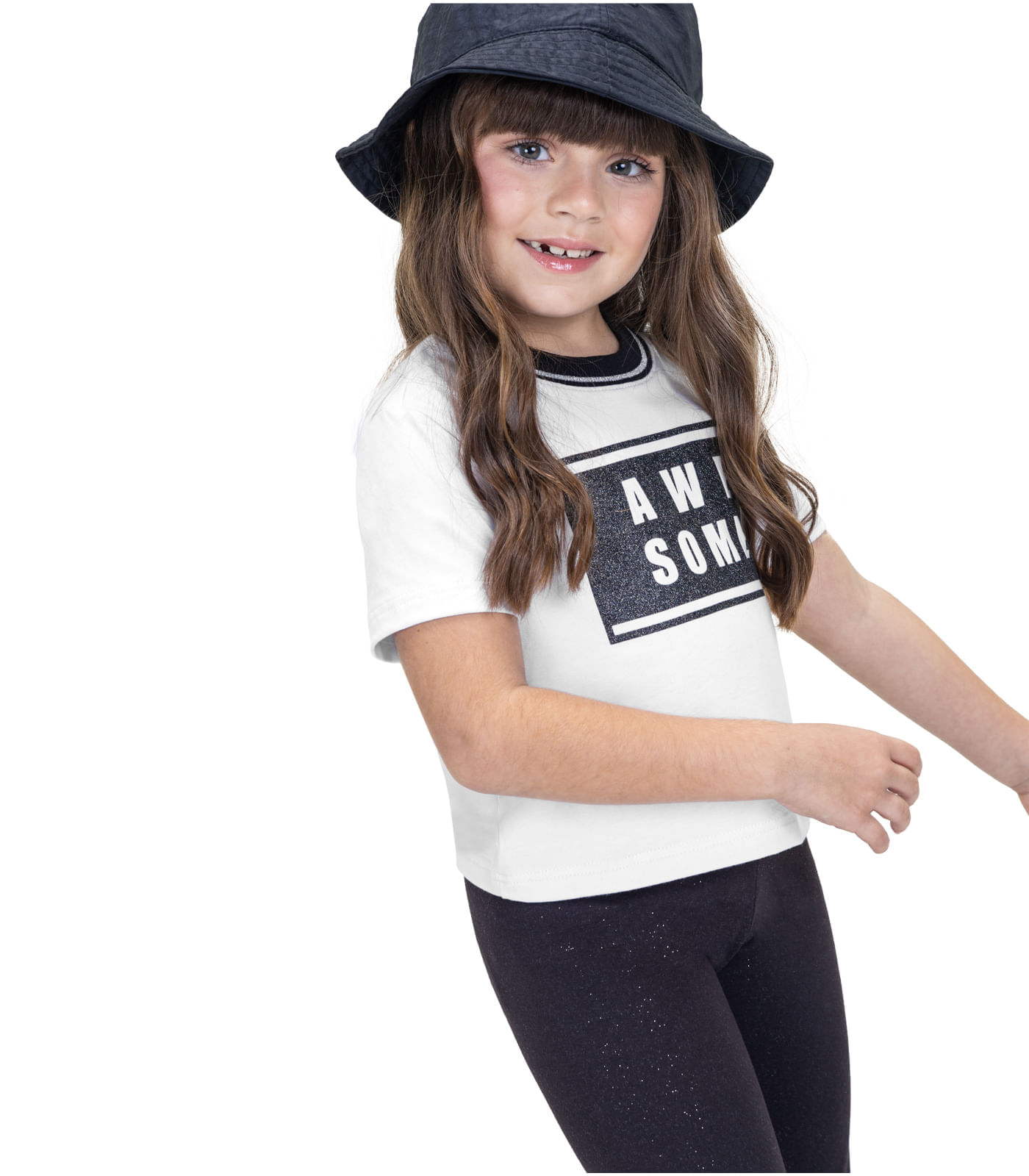 Blusa Cropped Infantil Trick Nick Branco 12