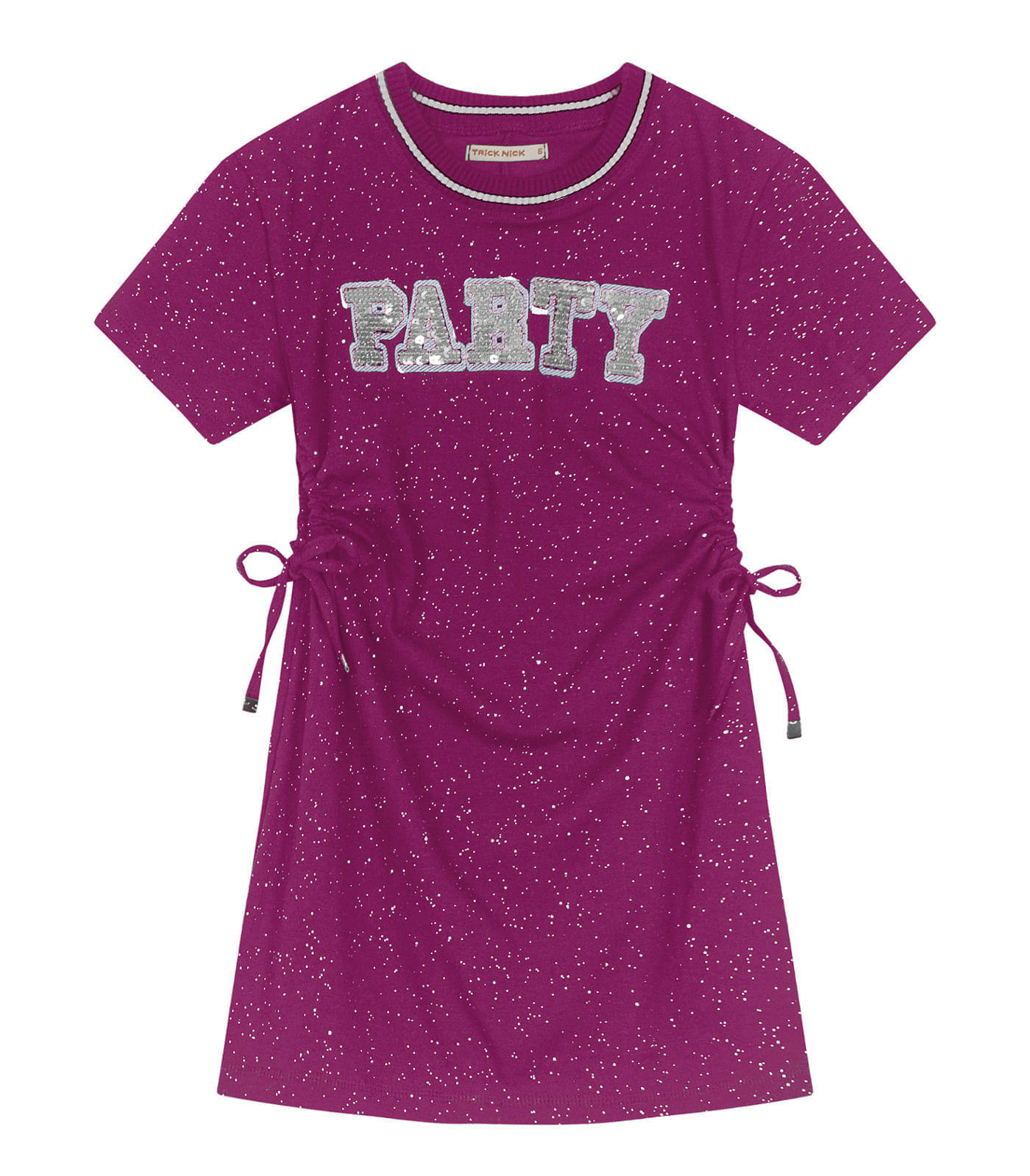 Vestido Infantil Com Glitter Trick Nick Roxo 6