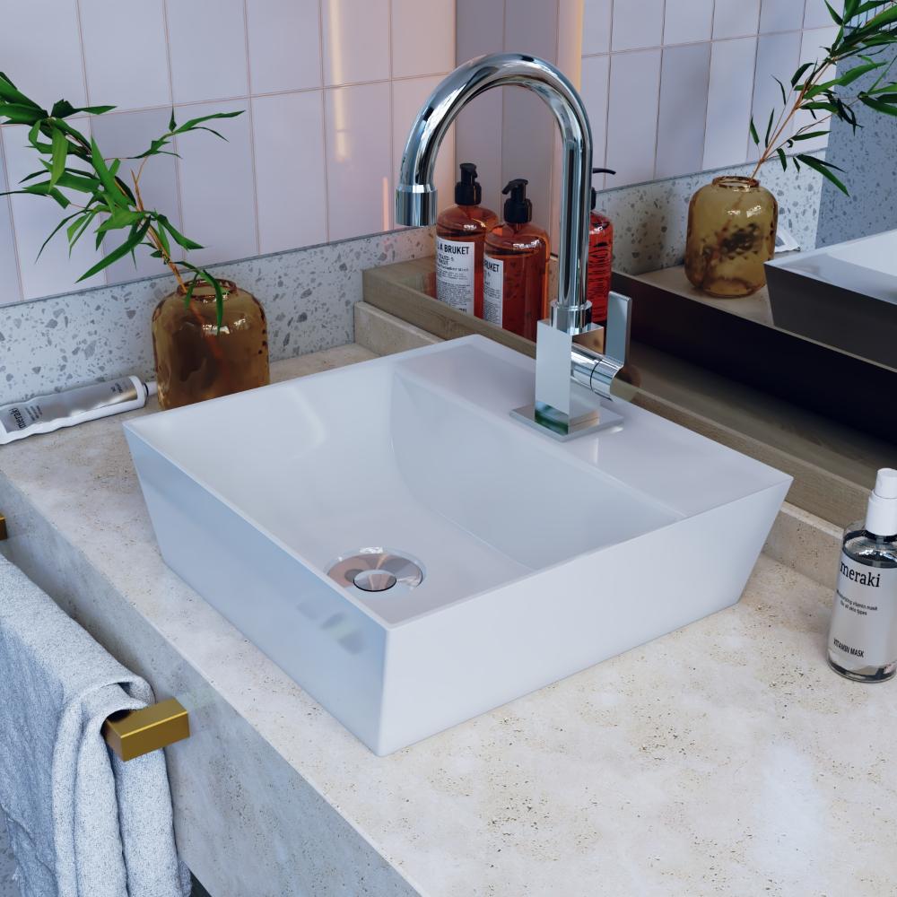 Cuba Apoio Angular Quadrada Volcano Aq33w Branca