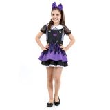 Fantasia Boneca Do Mal Vestido Infantil Com Tiara - Halloween
 Gg