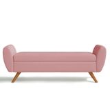 Recamier Bau Grecia 1,20m Suede Rose - Clique Decor