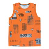 Regata Infantil Masculina Estampada Rovi Kids Laranja 6