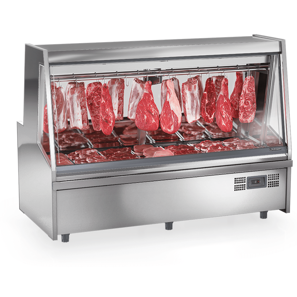 Balcão Expositor Frigorífico Premium Gatp-200ad Ai Aço Inox Com Depósito Vidros Aquecidos Gelopar 220v Gelopar