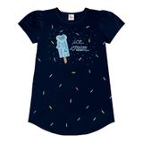 Vestido Infantil Ice Cream Rovi Kids Azul 6