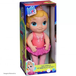 Boneca Baby Alive - Minha Doce Bailarina - Vestido Rosa - Negra